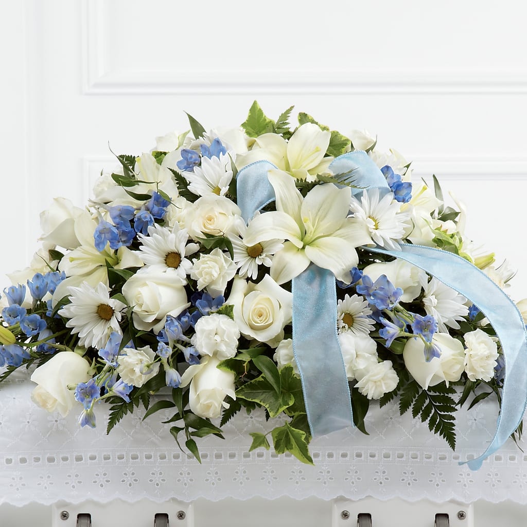 Tender Treasure Casket Spray – BLOSSOMS & BOWS FLORIST & GIFTS, Springfield KY