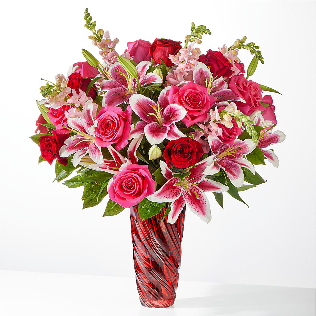 Always You Bouquet with Luxe Swirl Vase – BLOSSOMS & BOWS FLORIST & GIFTS, Springfield KY