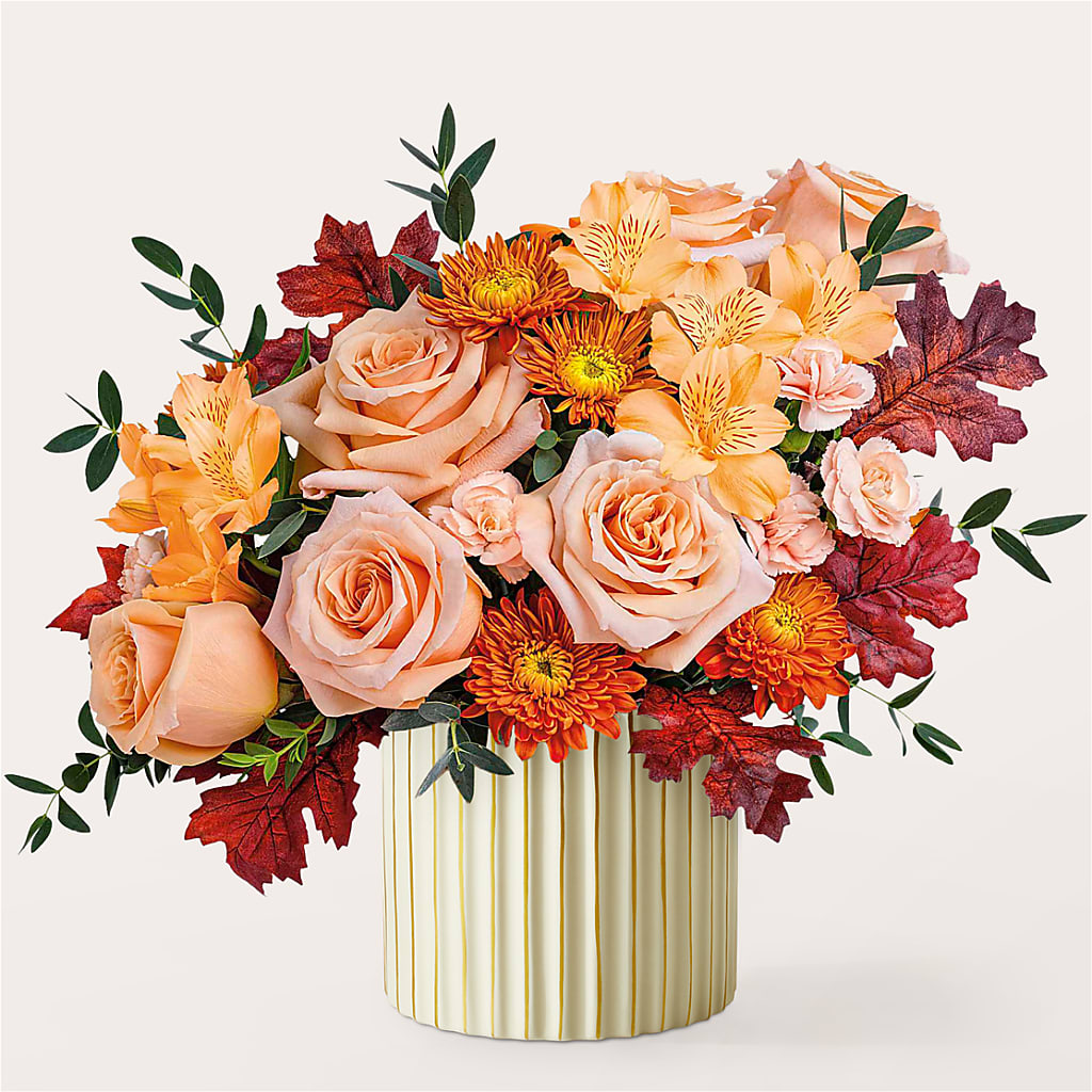 Spiced Latte Bouquet with Ivory Vase – BLOSSOMS & BOWS FLORIST & GIFTS, Springfield KY