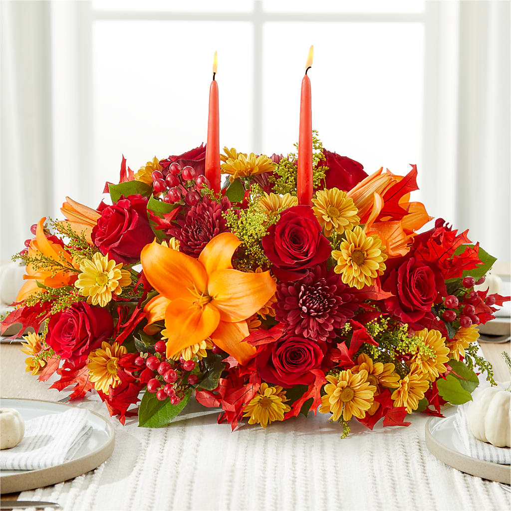 Autumn's Embrace Centerpiece – BLOSSOMS & BOWS FLORIST & GIFTS, Springfield KY