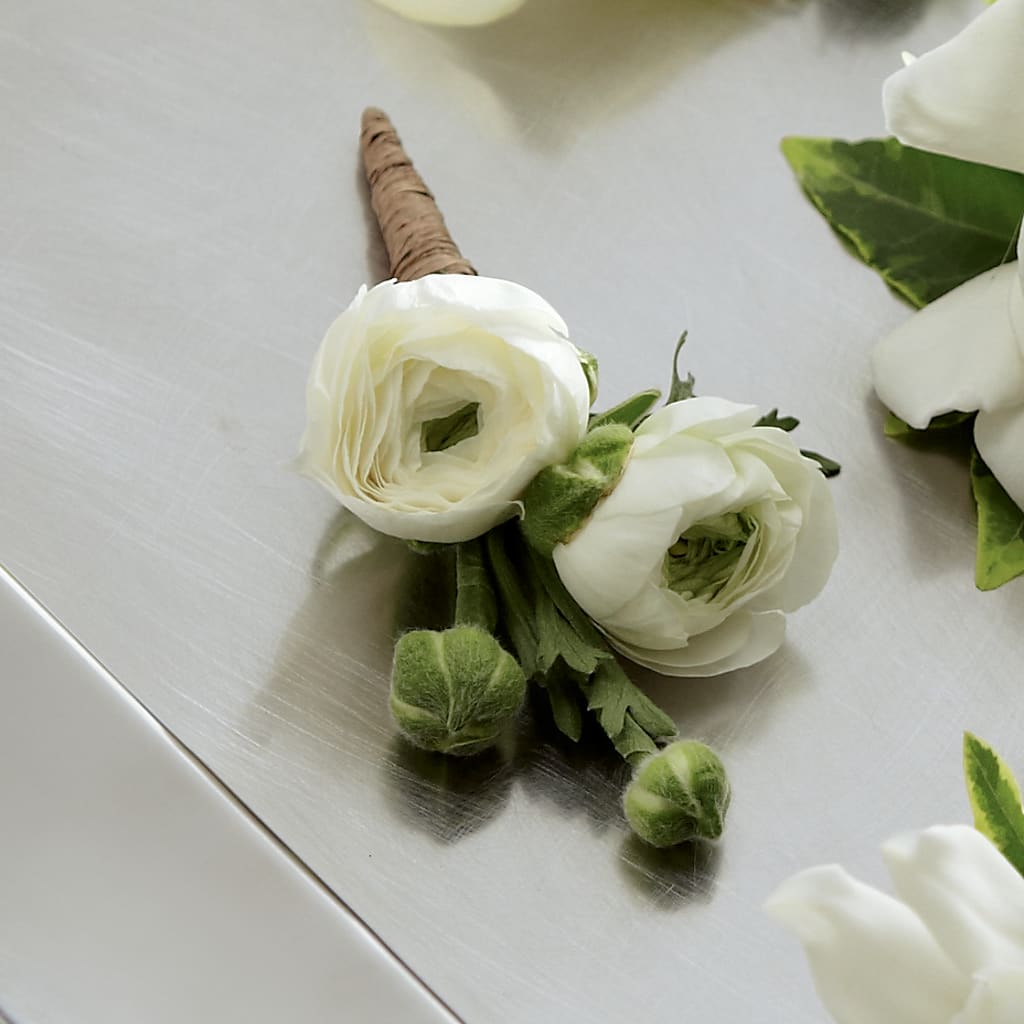 White Ranunculus Boutonniere – BLOSSOMS & BOWS FLORIST & GIFTS, Springfield KY