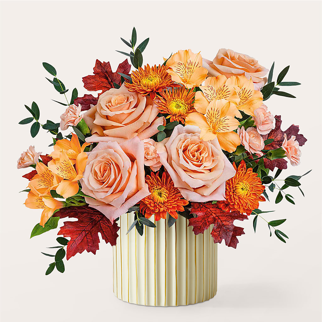 Spiced Latte Bouquet with Ivory Vase – BLOSSOMS & BOWS FLORIST & GIFTS, Springfield KY