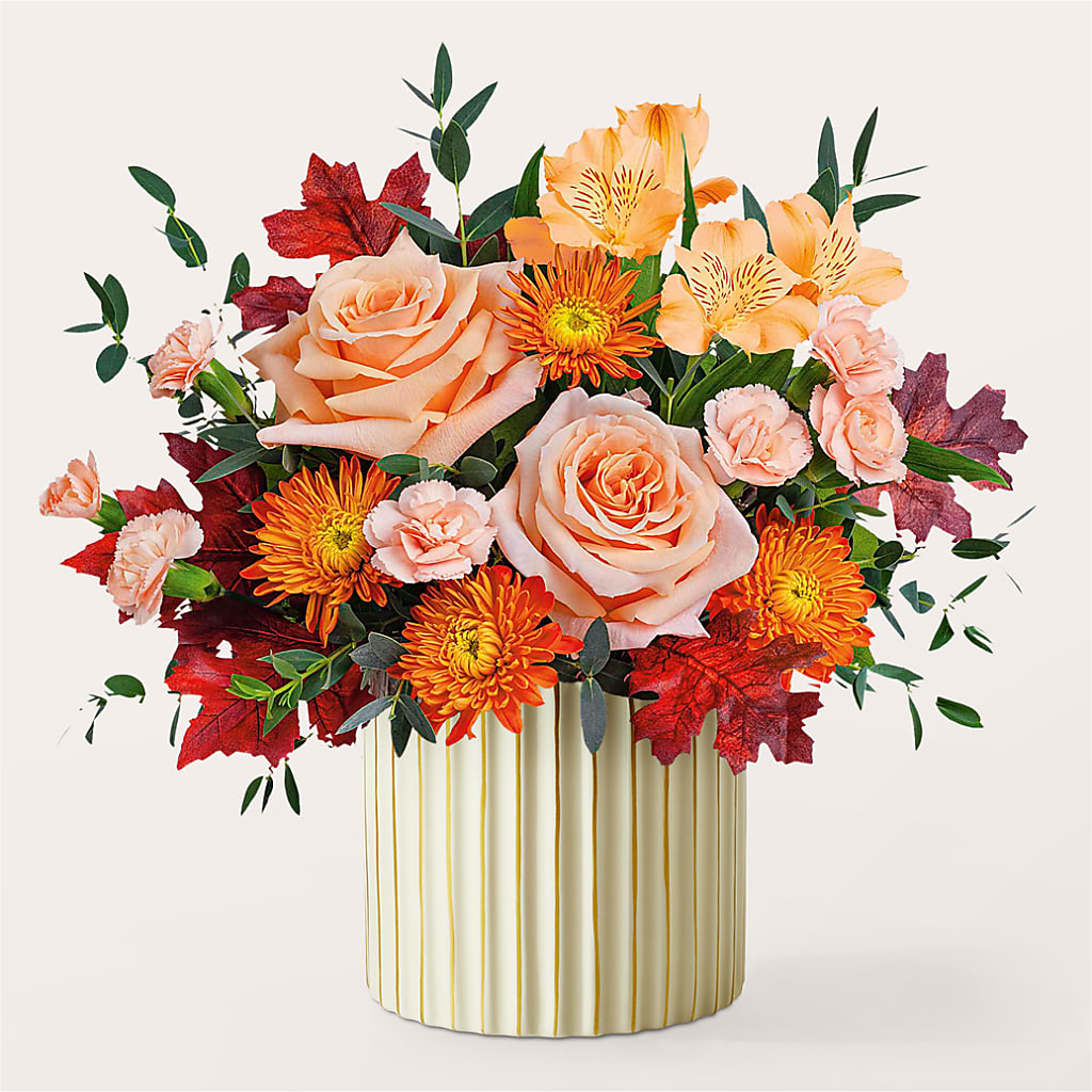 Spiced Latte Bouquet with Ivory Vase – BLOSSOMS & BOWS FLORIST & GIFTS, Springfield KY