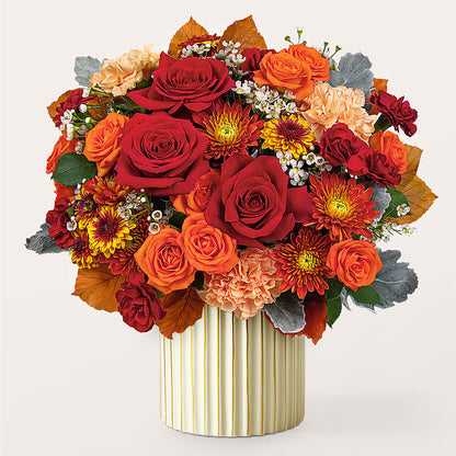 Merlot Bouquet with Ivory Vase – BLOSSOMS & BOWS FLORIST & GIFTS, Springfield KY