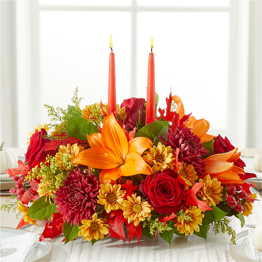 Autumn's Embrace Centerpiece – BLOSSOMS & BOWS FLORIST & GIFTS, Springfield KY