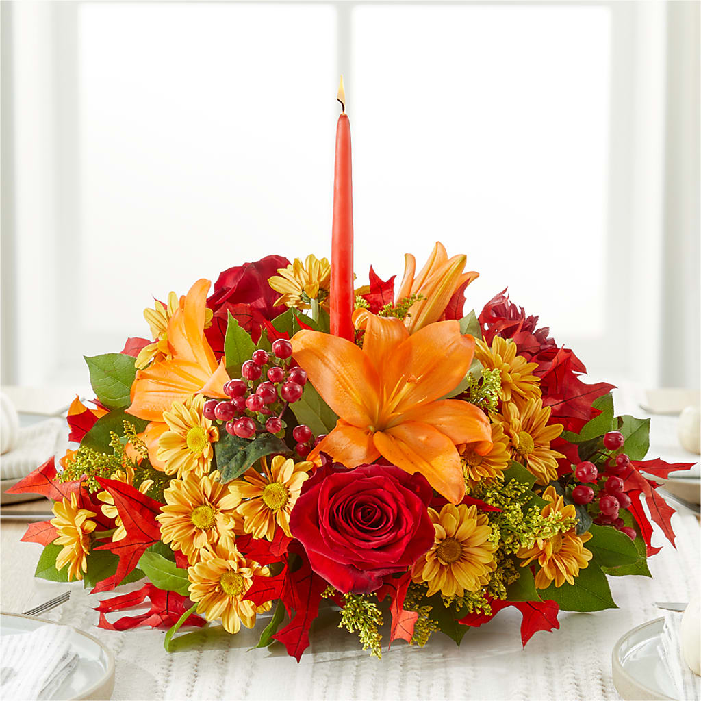 Autumn's Embrace Centerpiece – BLOSSOMS & BOWS FLORIST & GIFTS, Springfield KY